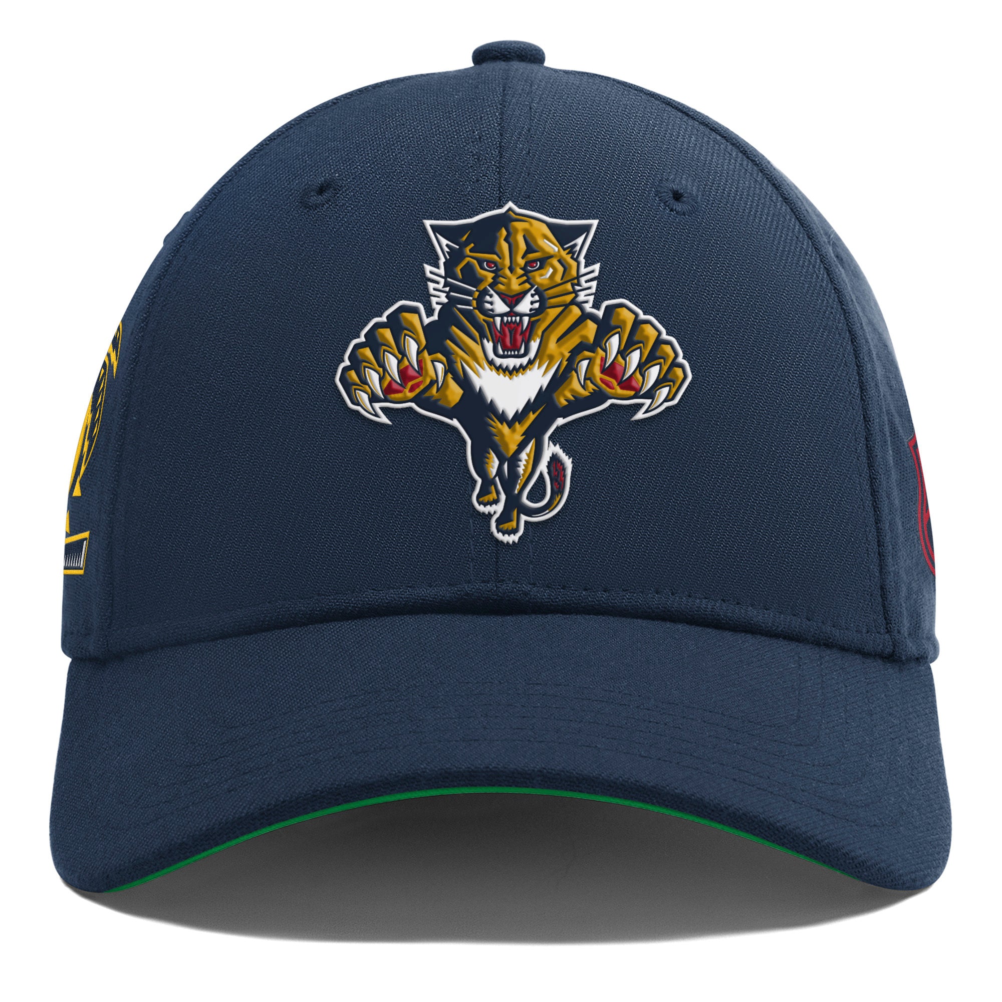 Florida Panthers Starter Leaping Cat Vintage StarFlex Fit Hat - Navy Blue