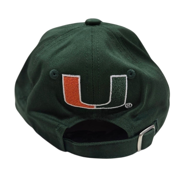 Miami Hurricanes Youth Sebastian Schooled Dad Hat - Green/Orange