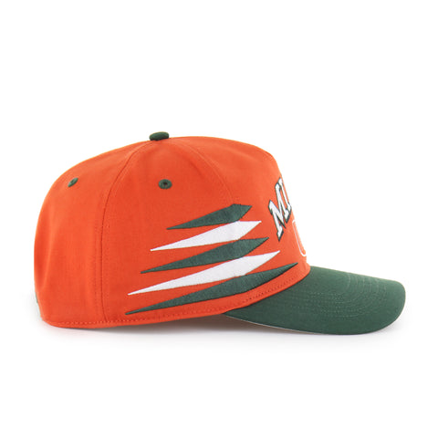 Miami Hurricanes 47 Brand Diamond Cut Hitch Adjustable Hat - Orange/Green