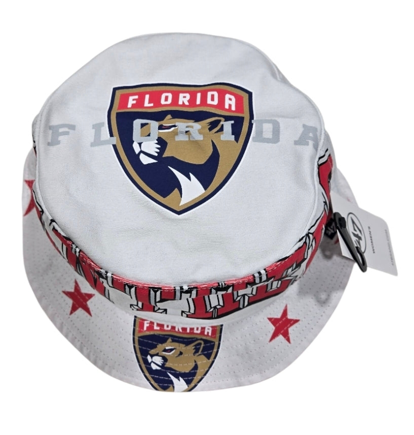 Florida Panthers Womens 47 Brand Energize OSFM Bucket Hat - White