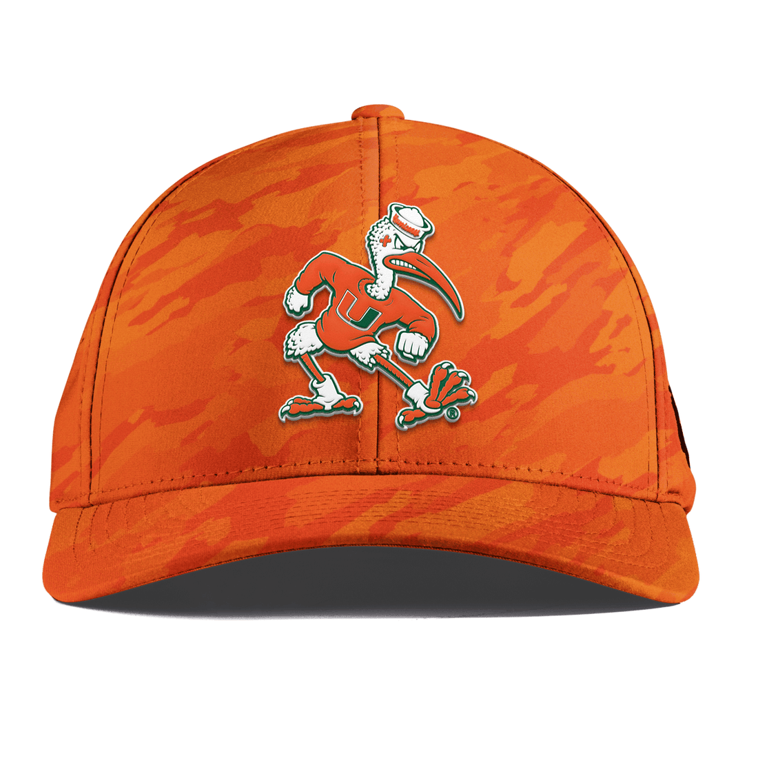 Miami Hurricanes Branded Bills "Sebastian the Ibis" Curved Performance Hat - Orange