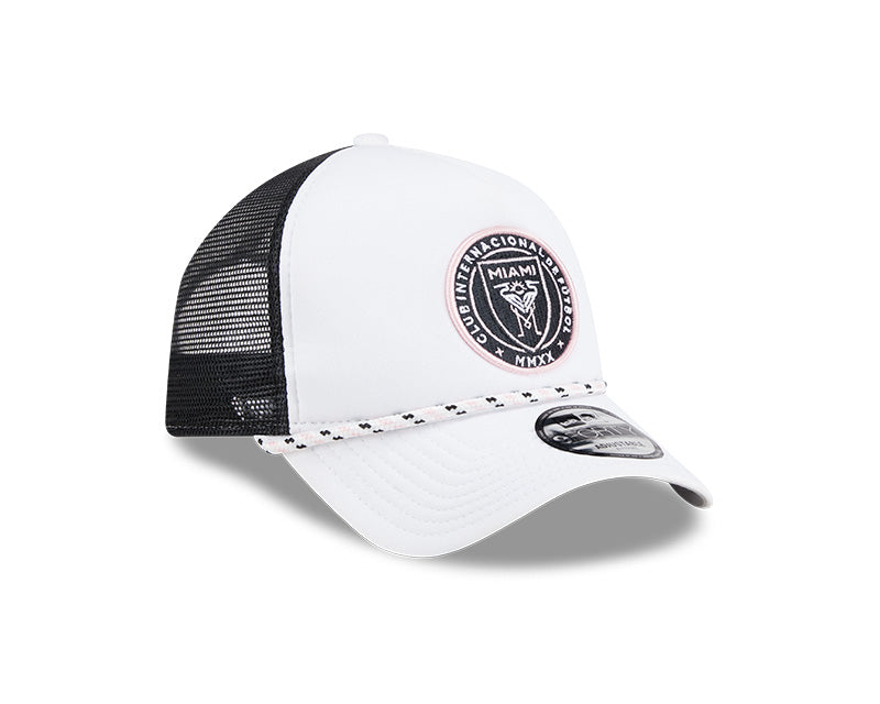 Inter Miami CF New Era 9Forty Court Sport Foam Rope Snapback - White/Black