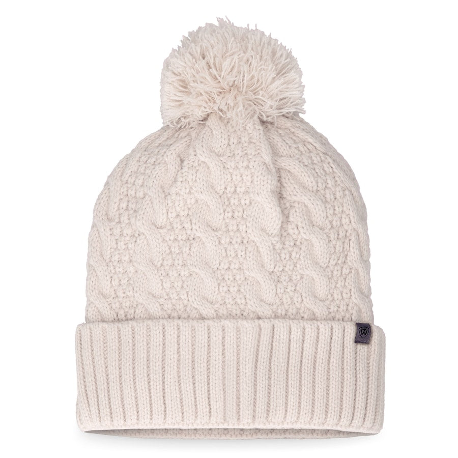 Miami Hurricanes Top of the World Pearl Cuffed Knit Beanie - Cream