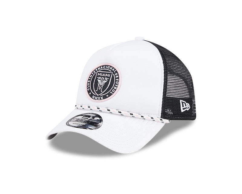 Inter Miami CF New Era 9Forty Court Sport Foam Rope Snapback - White/Black