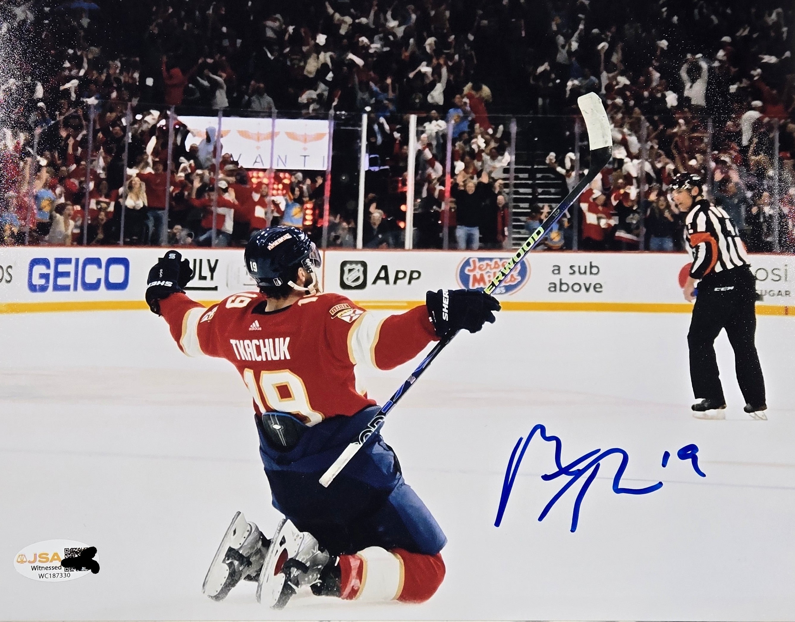 Florida Panthers Matthew Tkachuk 8"X10" Autographed Photo w/JSA