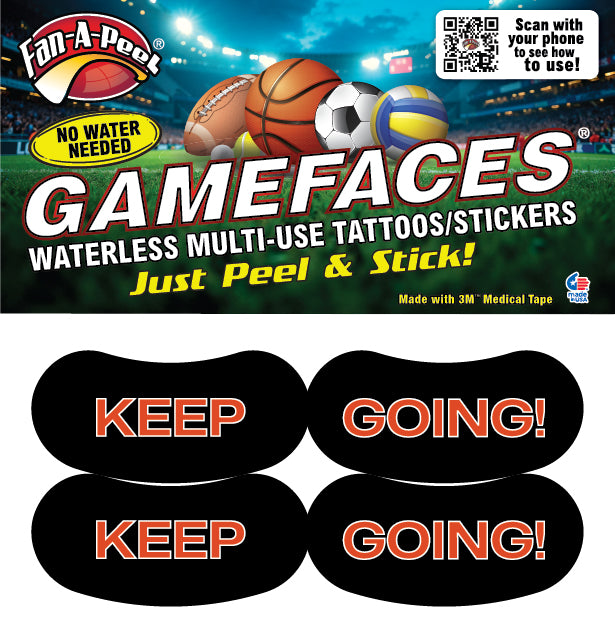 Mark Fletcher "Keep Going" Peel & Stick Game Faces Eye Strips