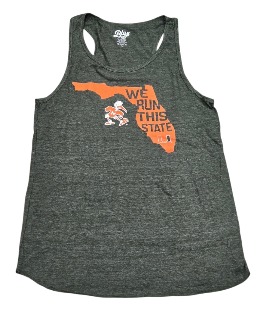 Miami Hurricane Women's We Run This State Tank Top - Green