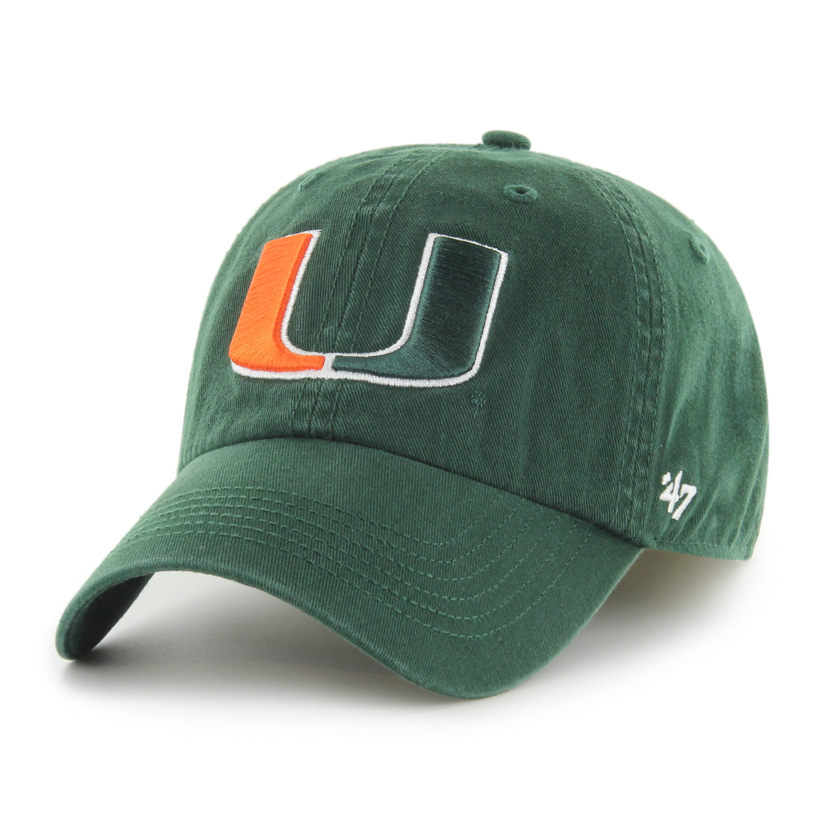 Miami Hurricanes 47 Brand Primary Logo Franchise Fitted Hat - Green