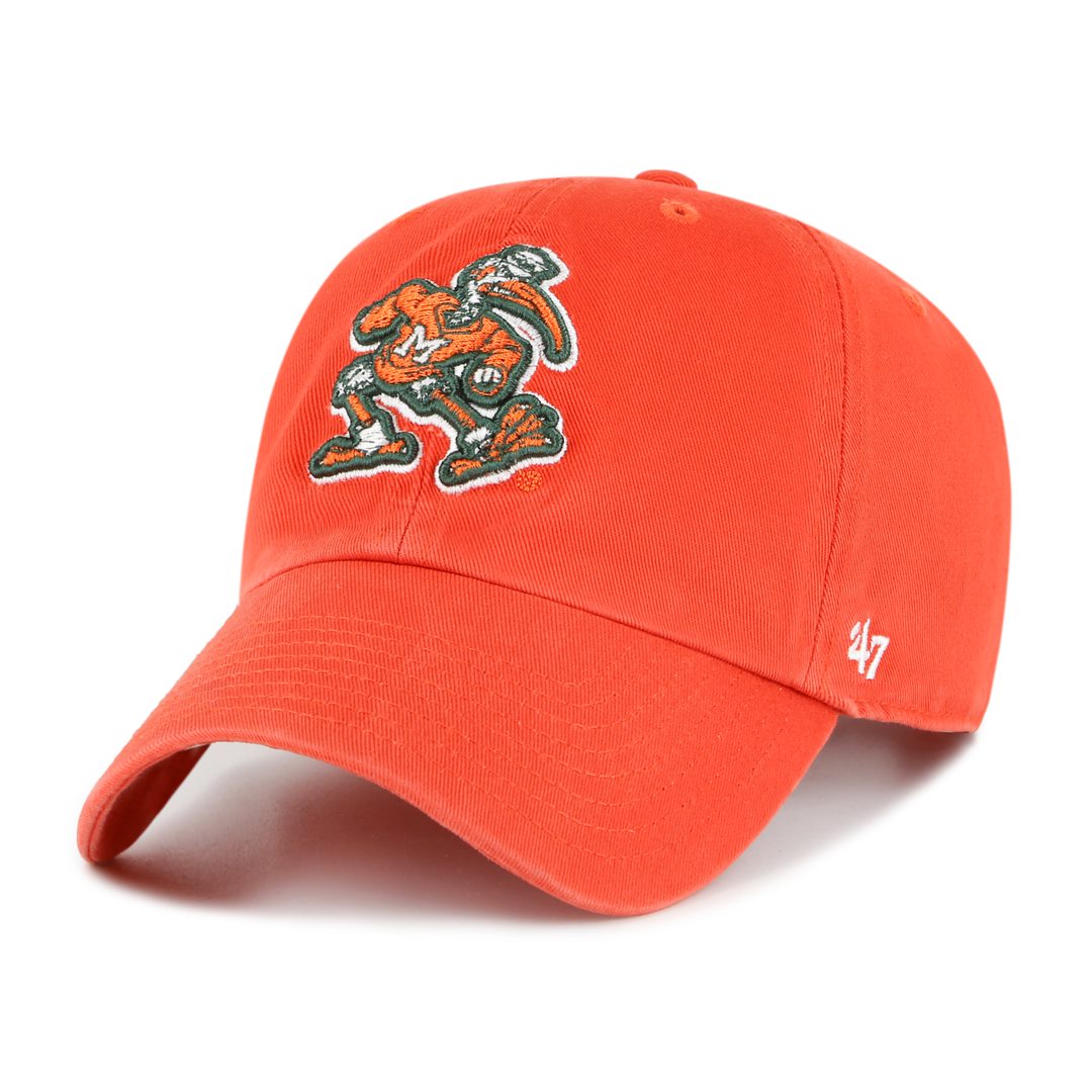Miami Hurricanes 47 Brand Sebastian Adjustable Clean Up Hat - Orange