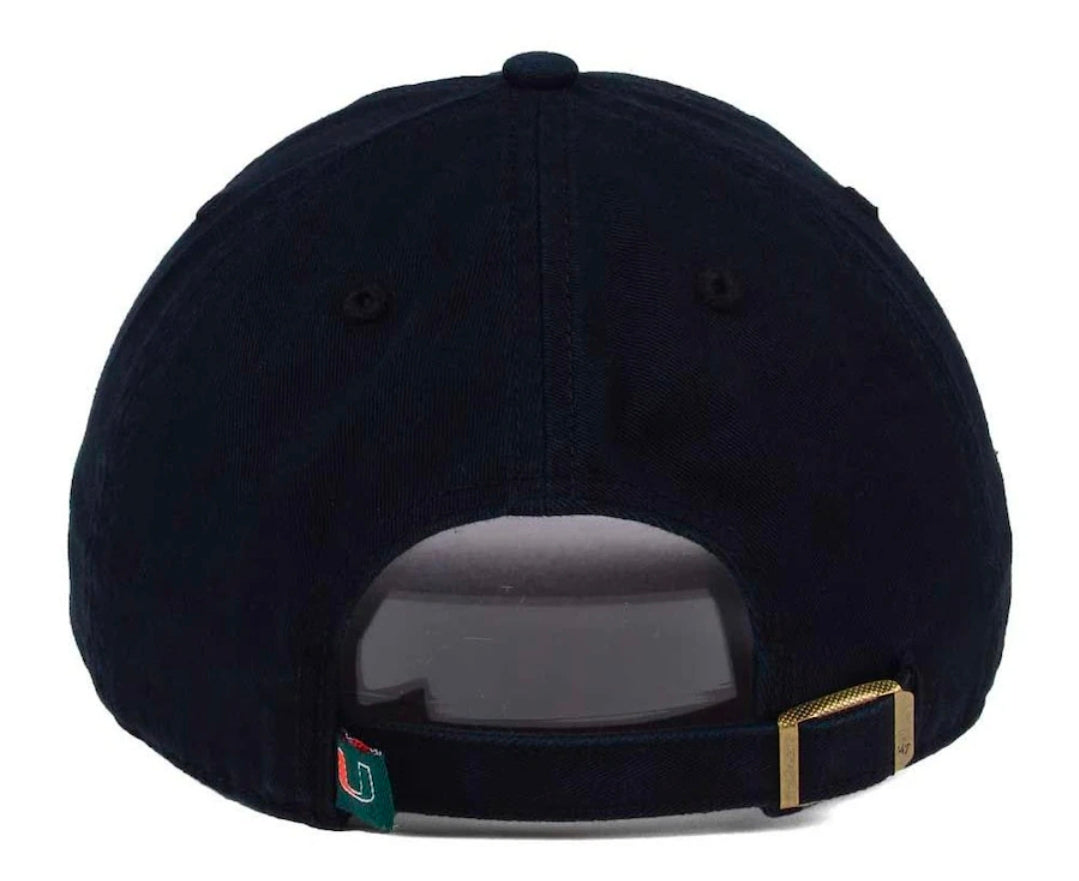 Miami Hurricanes 47 Brand Tonal Clean Up Hat - Black