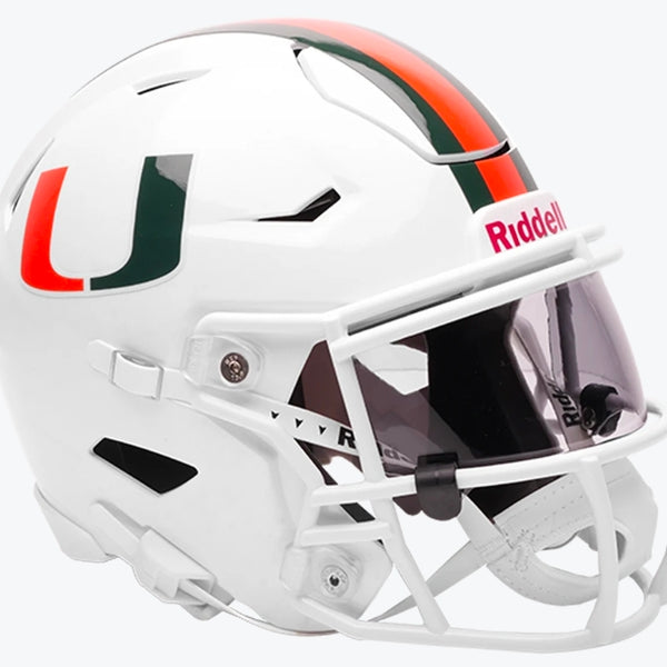 Miami Hurricanes Riddell Mid-SIze SpeedFlex Helmet