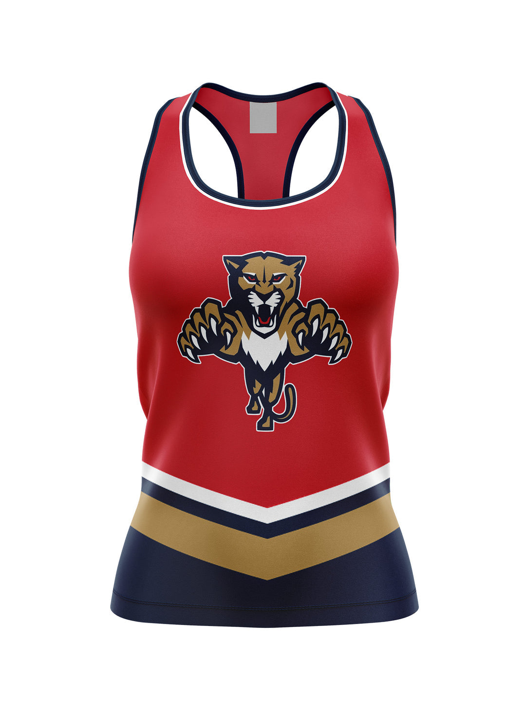 Florida Panthers Women's Bench Clearers Leaping Cat Mesh Jersey Racerback Tank - Red