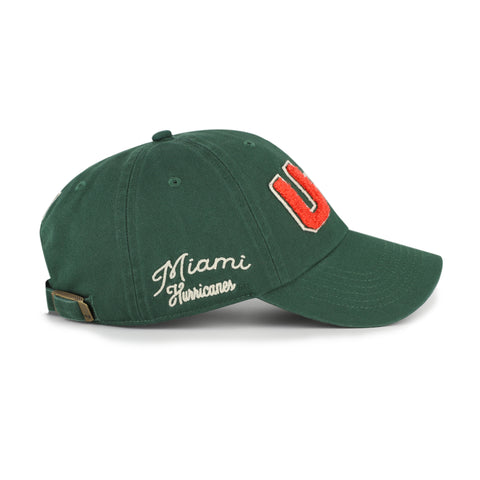 Miami Hurricanes 47 Brand Zoey Clean Up Hat - Green