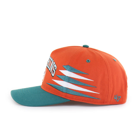Miami Dolphins 47 Brand Diamond Cut Hitch Adjustable Hat - Orange/Aqua