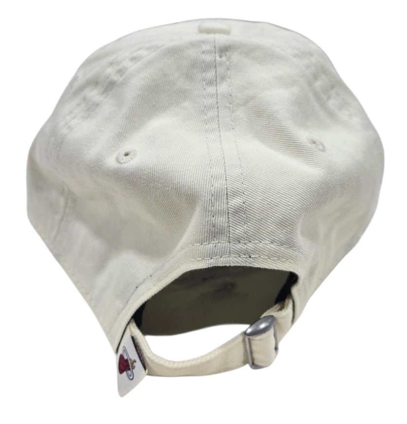 Miami Heat NBA New Era 9Twenty Core Classic Adjustable Hat - Cream