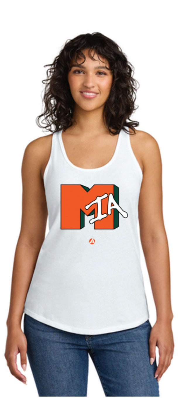 I want my MIA (MTV) Women's Racerback Tank Top - White
