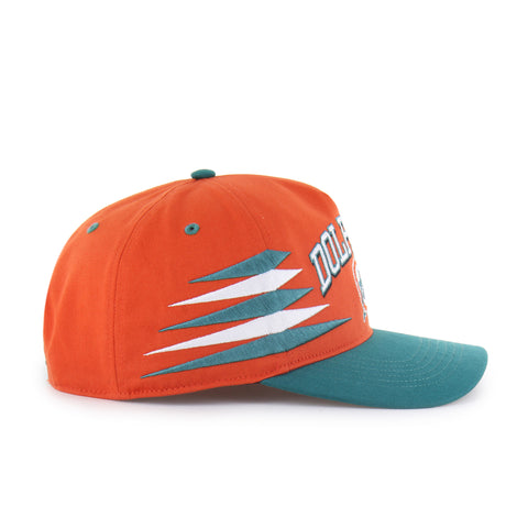 Miami Dolphins 47 Brand Diamond Cut Hitch Adjustable Hat - Orange/Aqua