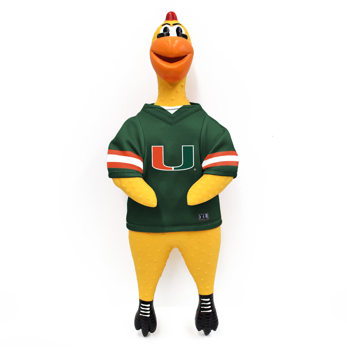 Miami Hurricanes Cluckenberry Rubber Chicken Pet Squeeze Toy