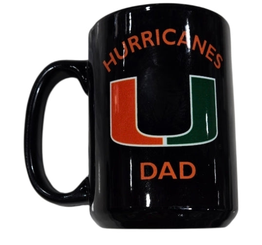 Miami Hurricanes Ceramic Dad Mug - Black