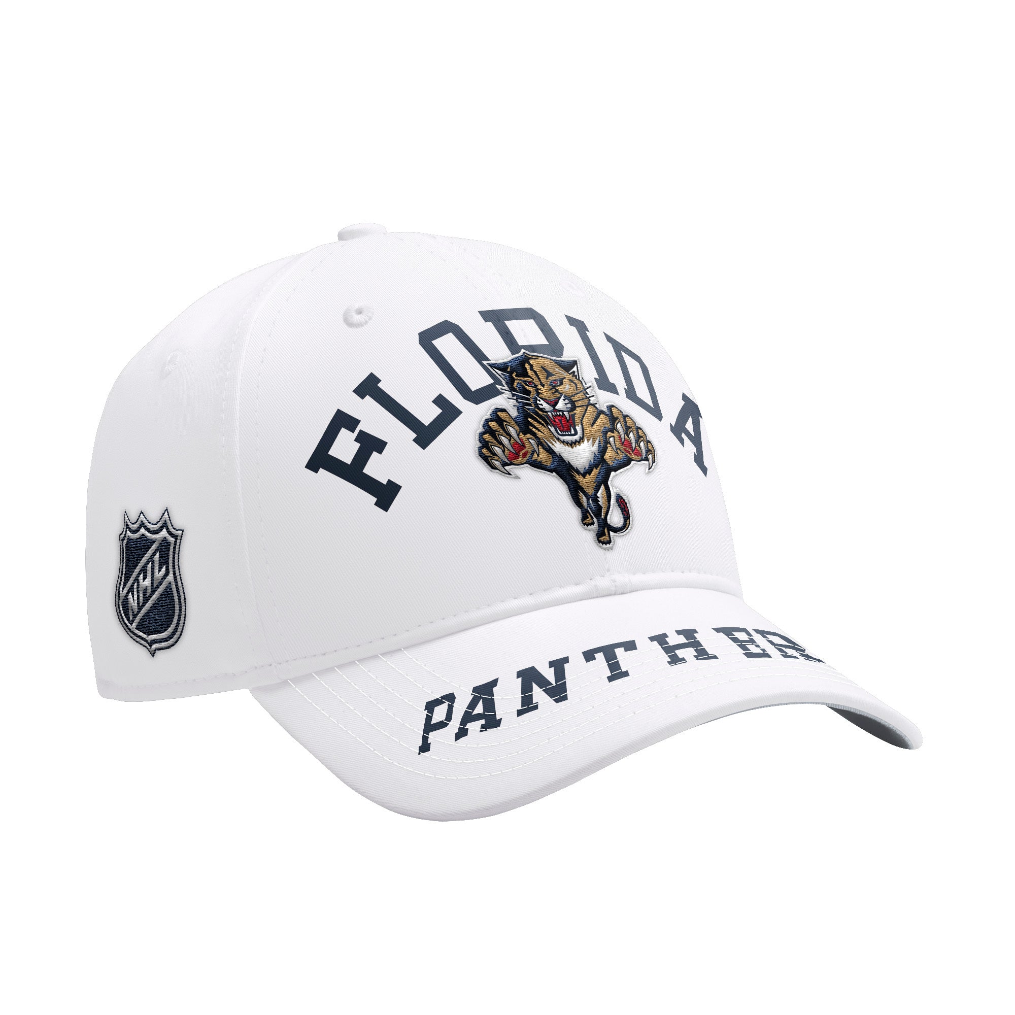 Florida Panthers Starter Vintage Hockey Leaping Cat Adjustable Hat - White