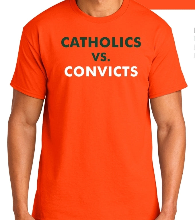 Catholics vs Convicts T-Shirt - Orange