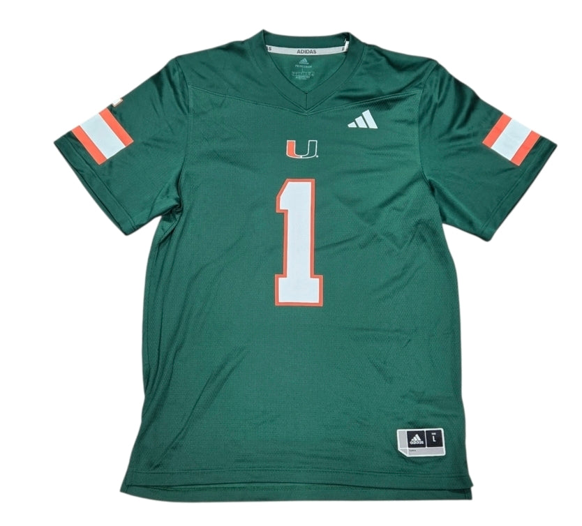 Miami Hurricanes Malachi Toney Replica Jersey # 1 - Green