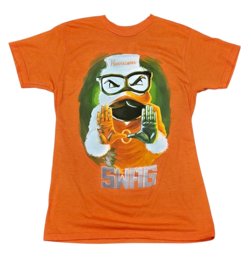 Miami Hurricanes Swag T-Shirt by Duh Nation - Orange