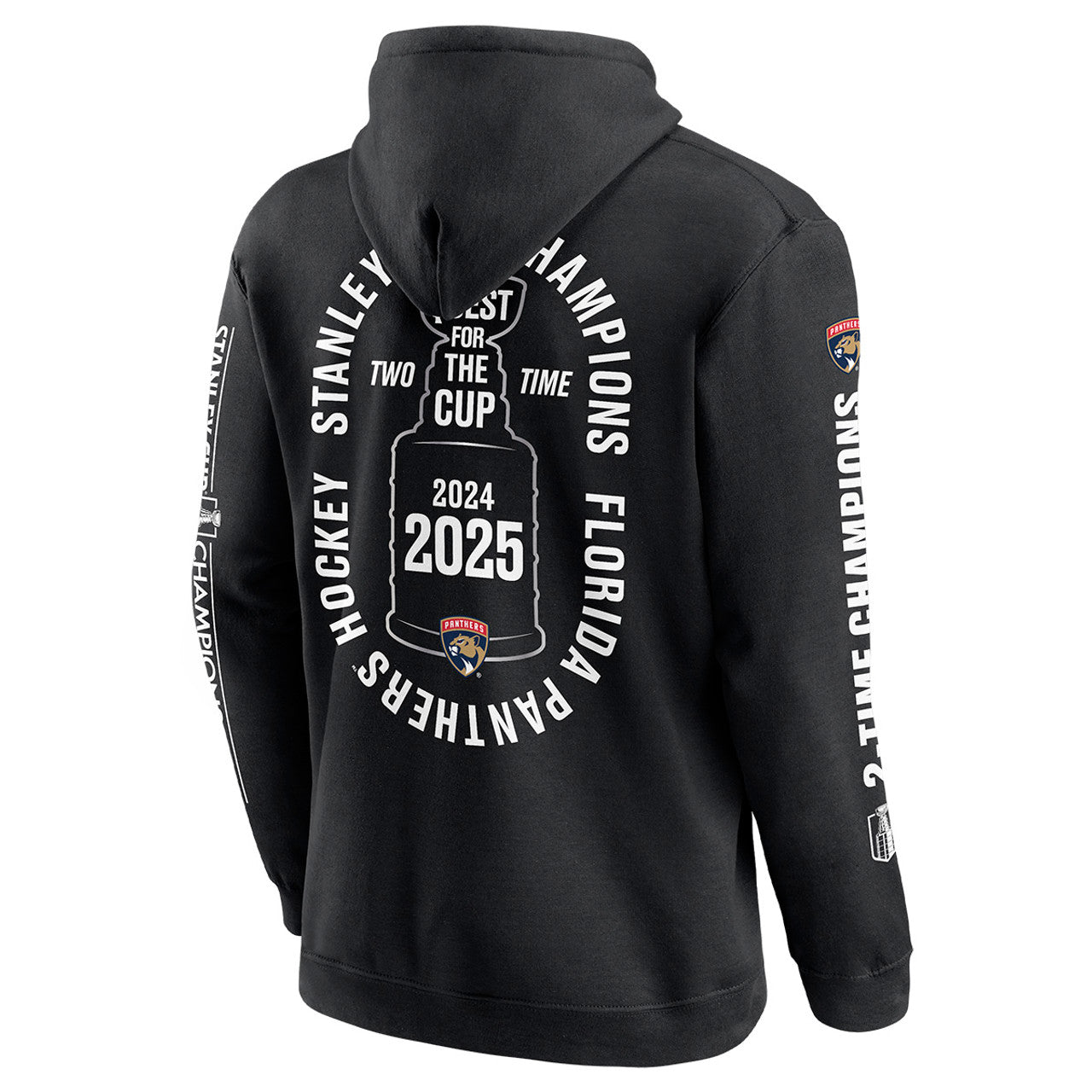 Florida Panthers Fanatics Two-Time Stanley Cup Champions Conquest Pullover Hoodie - Black