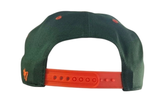 Miami Hurricanes 47 Brand Diamond Cut Hitch Adjustable Hat - Green/Ora