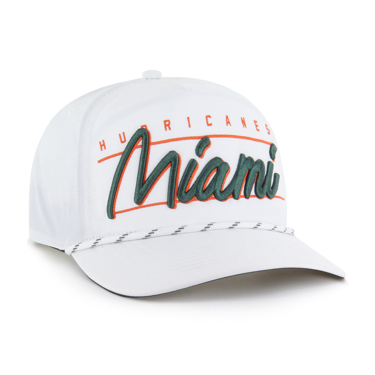 Miami Hurricanes 47 Brand Brrr Condor Rope Hitch Hat - White