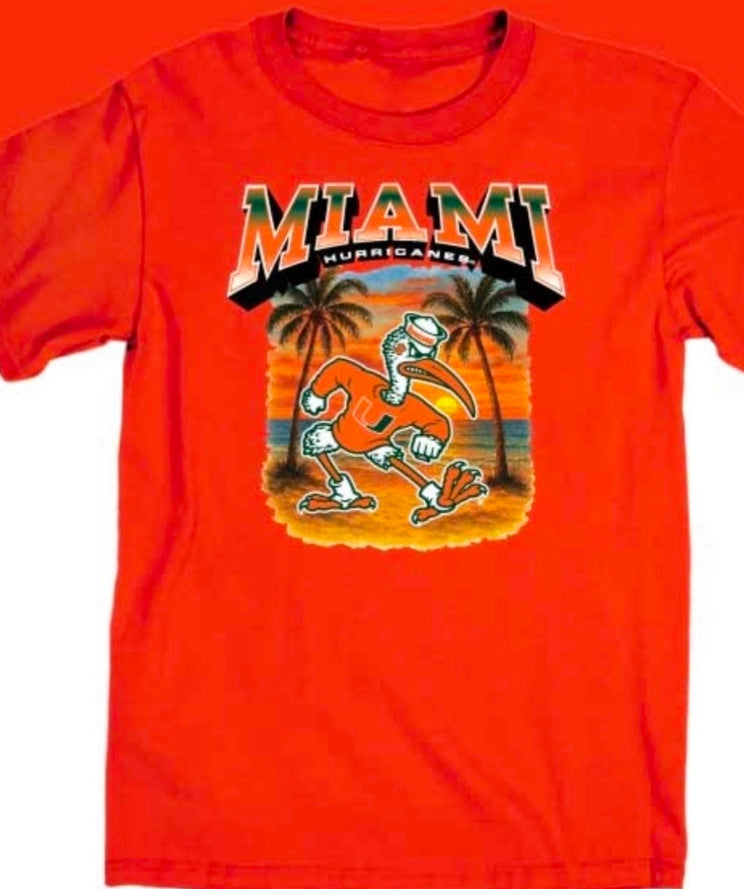 Miami Hurricanes Sebastian Fire Alarm T-Shirt - Orange