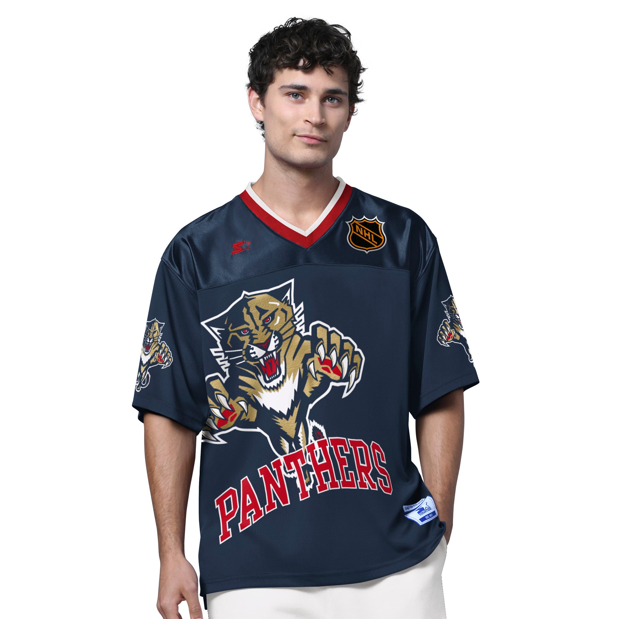 Florida Panthers Starter Oversized Vintage Jersey - Navy