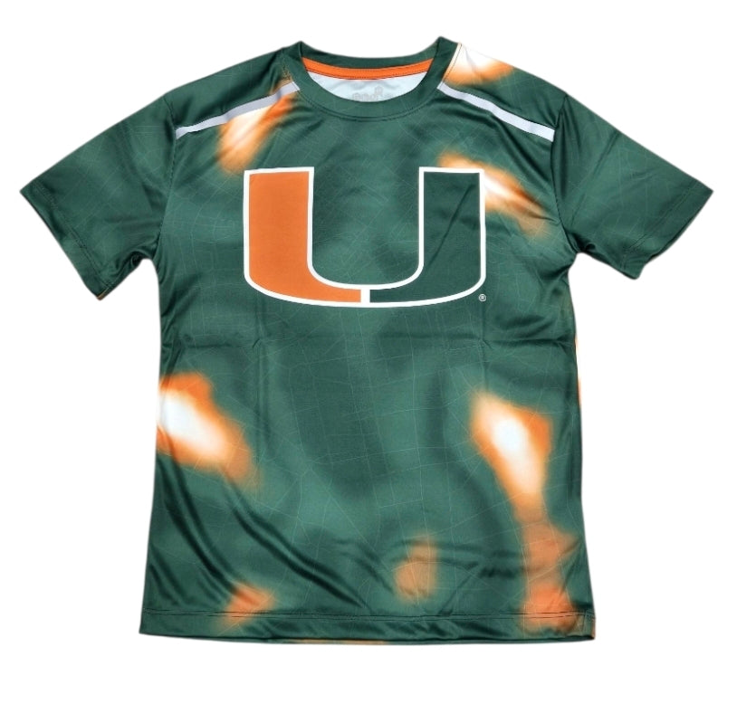 Miami Hurricanes Youth Endzone Sublimated T-Shirt - Green