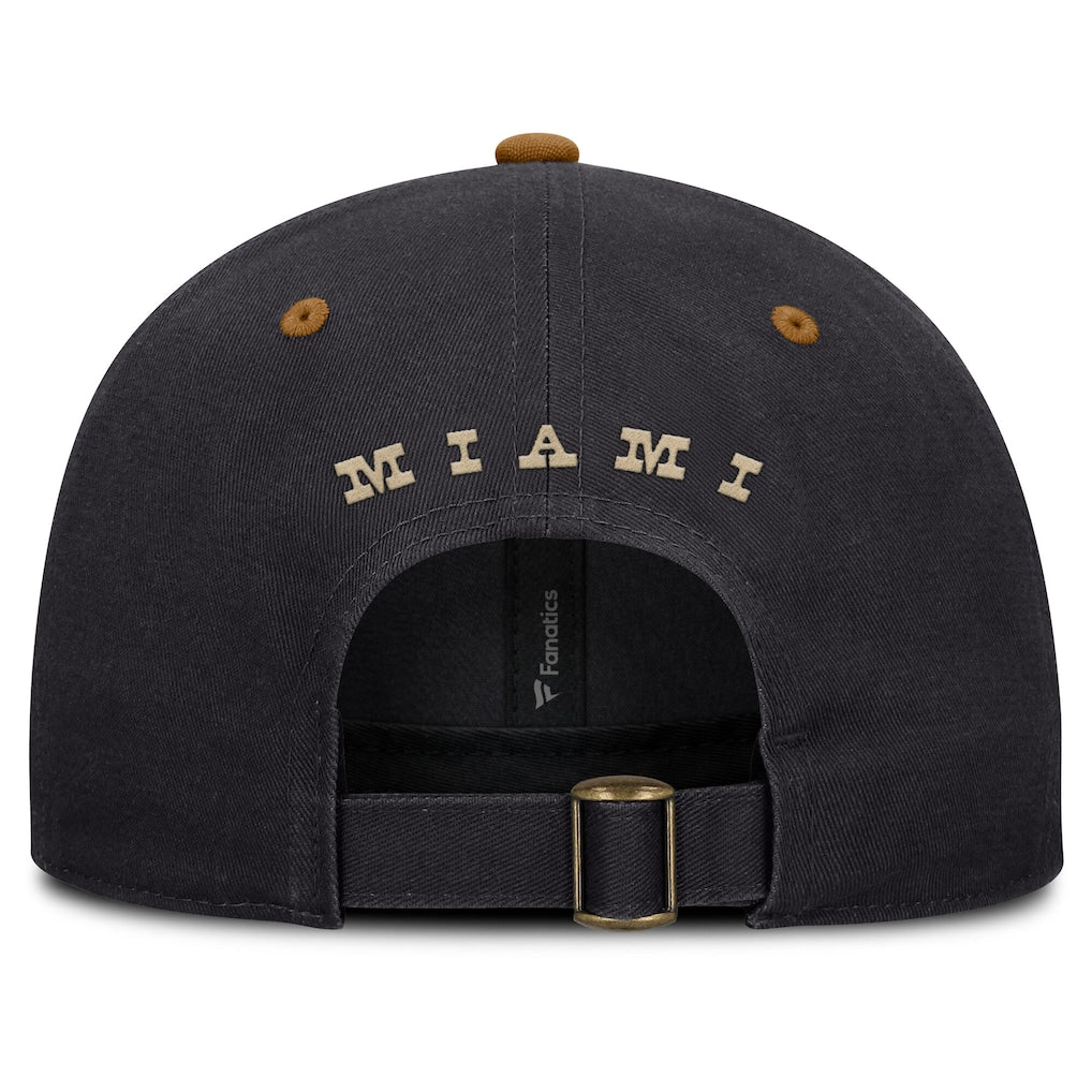 Miami Dolphins Fanatics Myriad Adjustable Hat - Phantom Charcoal/Brown