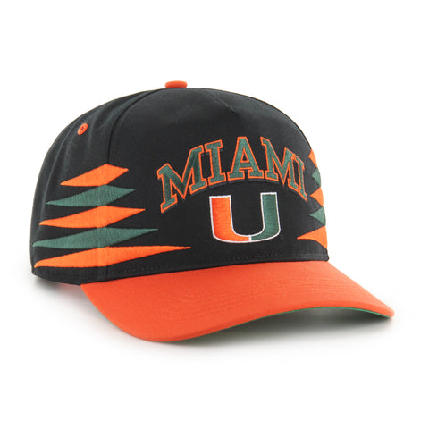 Miami Hurricanes 47 Brand Diamond Cut Hitch Adjustable Hat - Black/Orange