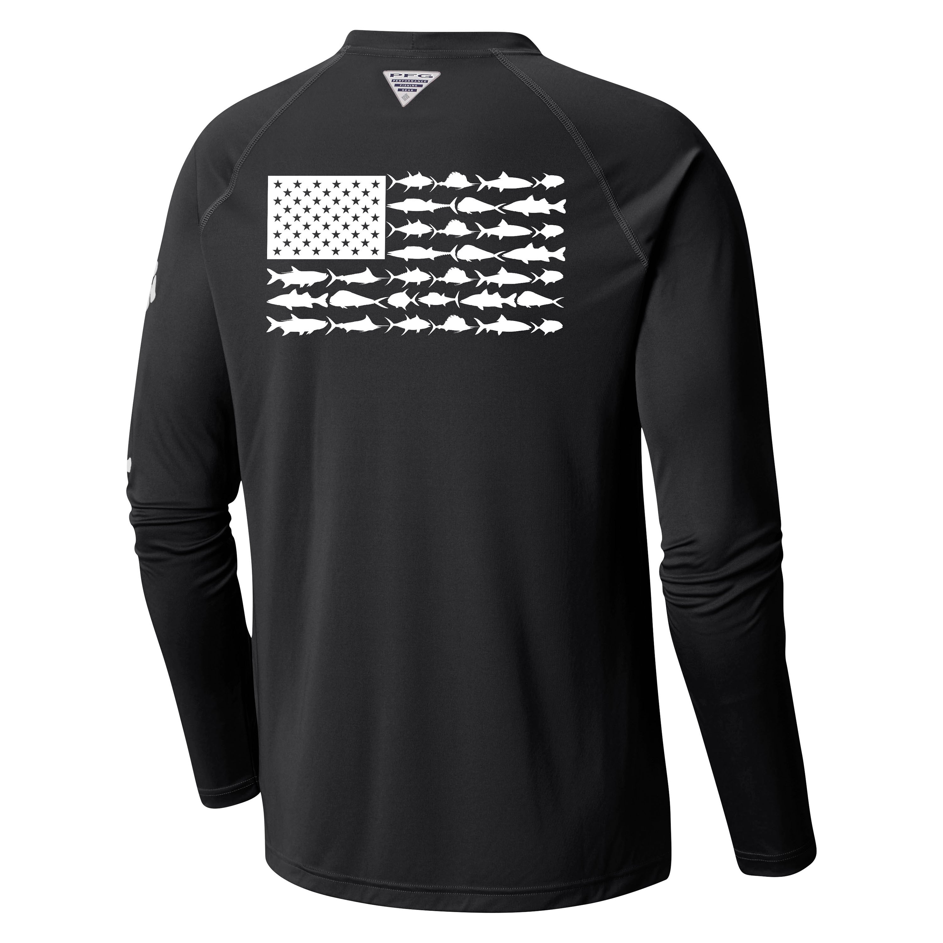 Miami Hurricanes Columbia Terminal Tackle Fish Flag L/S T-Shirt - Black