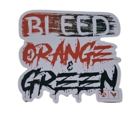 Stickerz by AB Bleed Orange & Green Sticker - 4 Inch