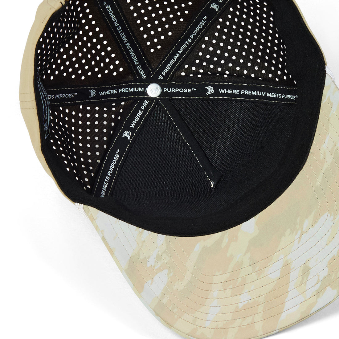 Miami Hurricanes Branded Bills "Miami Desert Camo Series" Curved 5 Panel Rope Hat - Beige