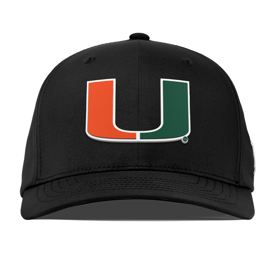 Miami Hurricanes Branded Bills "Miami Team Logo" Flexfit Performance Fitted Hat - Black