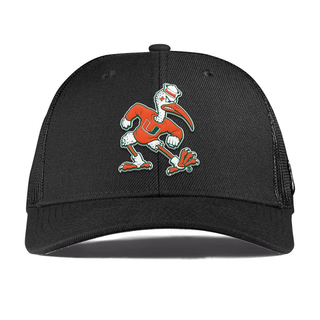 Miami Hurricanes Branded Bills "Sebastian the Ibis" Curved Trucker Hat - Black