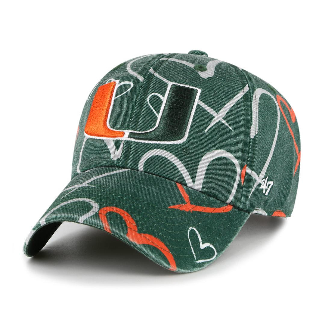 Miami Hurricanes 47 Brand Kids Adore Adjustable Clean Up - Green