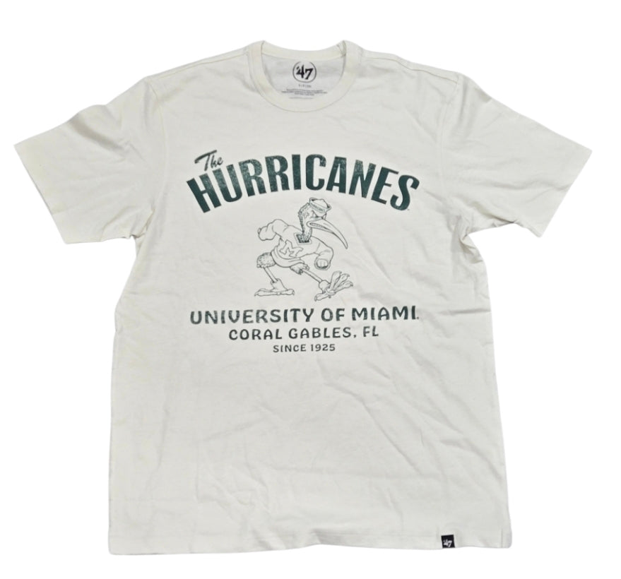 Miami Hurricanes 47 Brand Distressed Sebastian Franklin T-Shirt - Dune Sand
