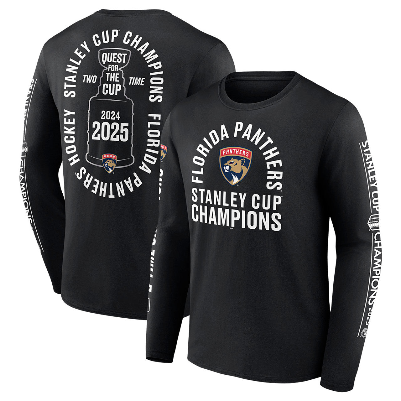Florida Panthers 2024-2025 Back-to-Back Stanley Cup Champions Conquest Long Sleeve T-Shirt