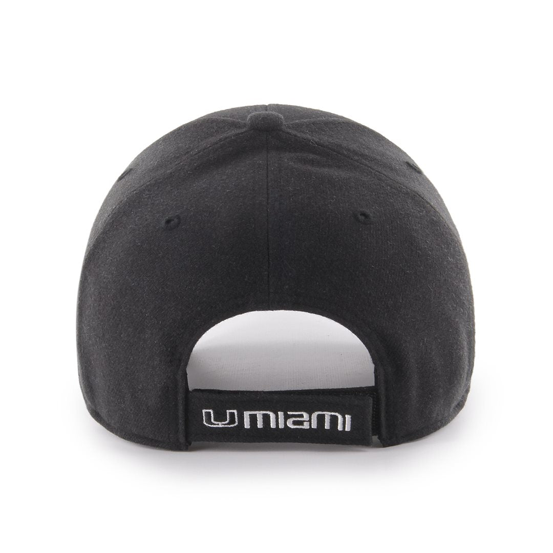 Miami Hurricanes 47 Brand Sebastian Adjustable MVP Hat - Black