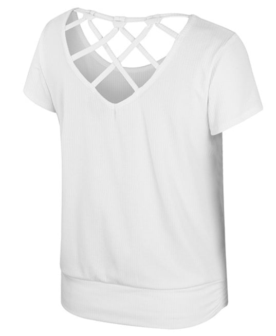 Miami Hurricanes Colosseum Women's Sublimed Ribbed Fashion T-Shirt - White