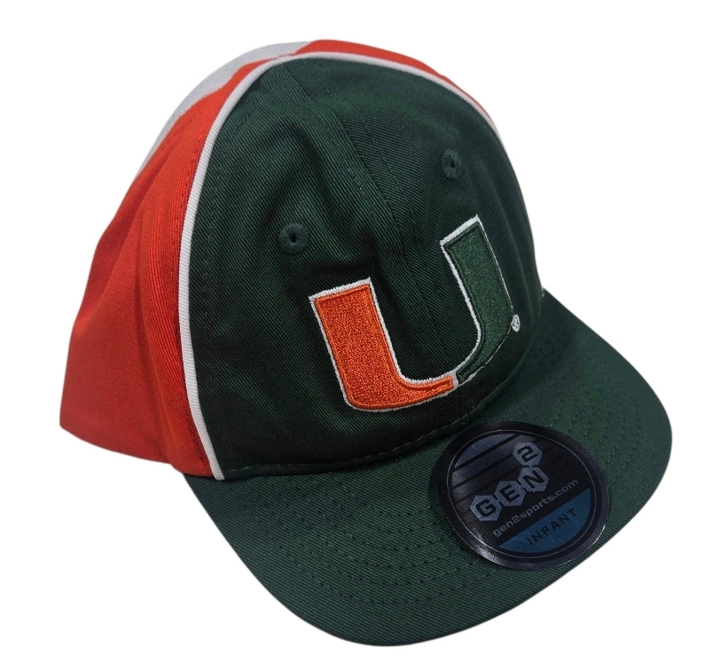 Miami Hurricanes Infant Kick Off Stretchback Hat - Tri-Color