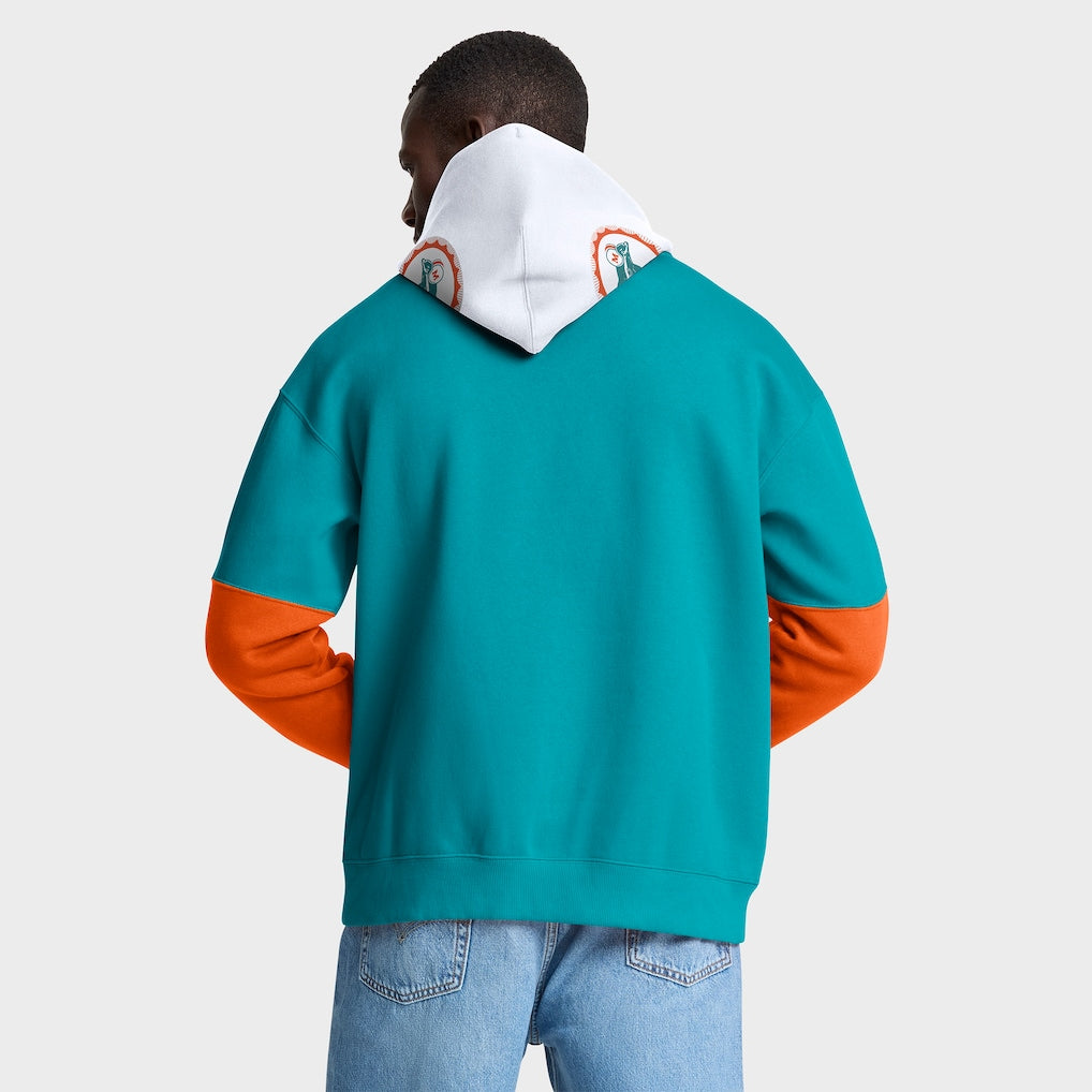 Miami Dolphins Fanatics Retro Helmet Hoodie - Aqua