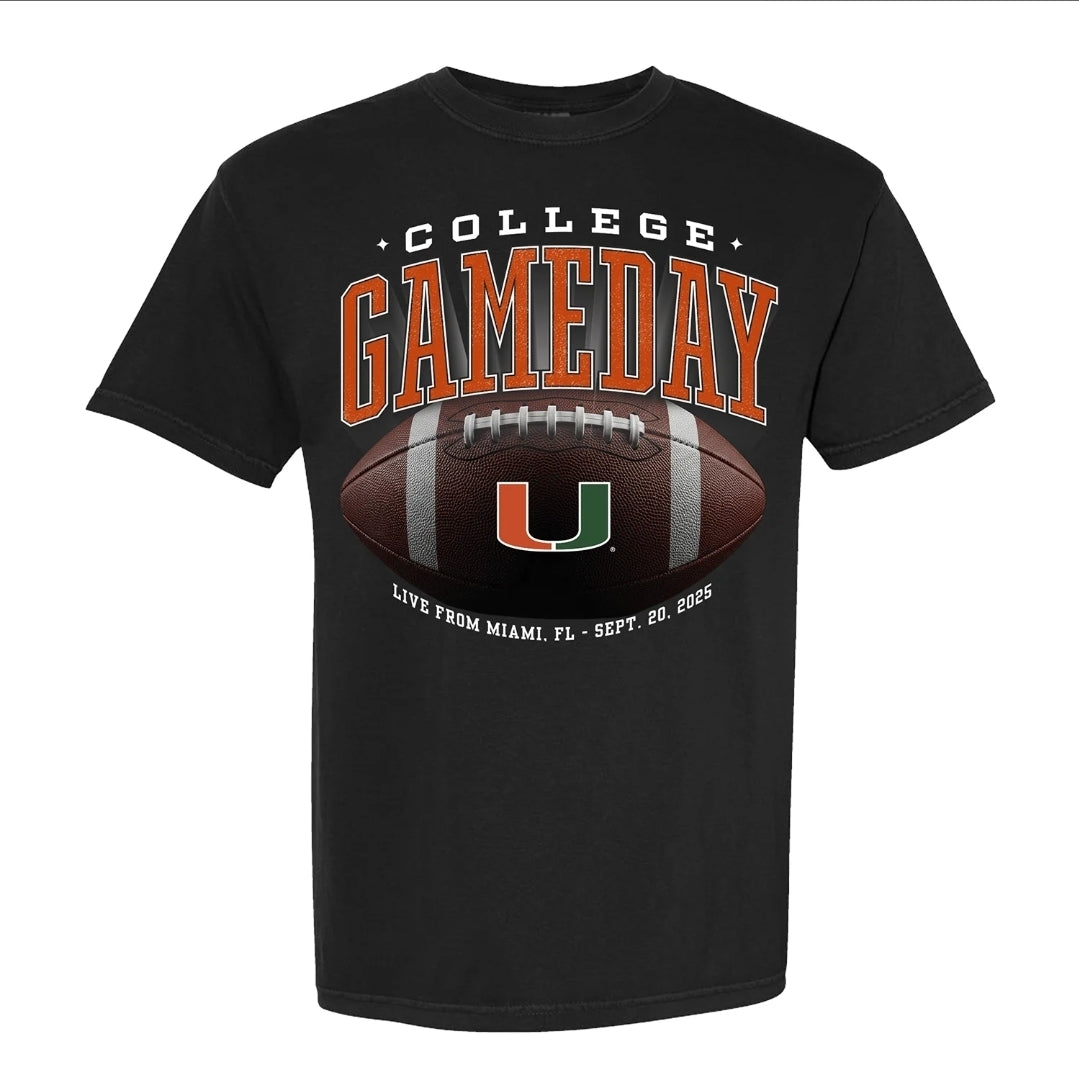 Miami Hurricanes ESPN College GameDay Stadium T-Shirt - Black