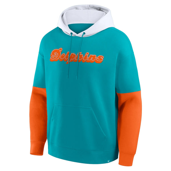 キャップ Miami dolphins hoodie & cap Miami Dolphins Fanatics Retro Helmet Hoodie - Aqua