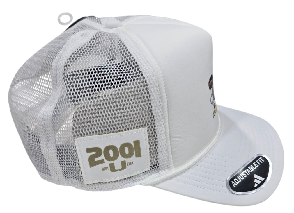 Miami Hurricanes adidas 2026 Strategy Foam Trucker Hat - White